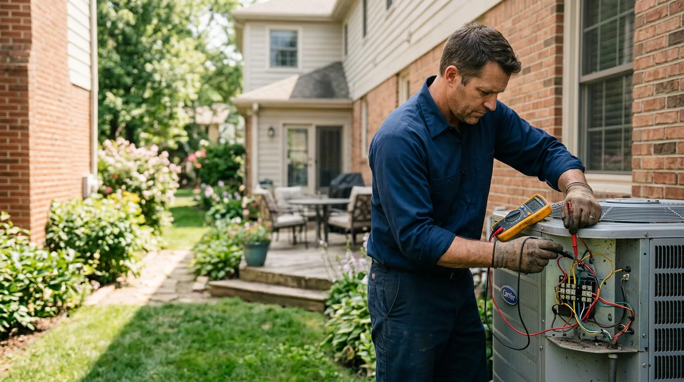 HVAC technician working near Fisher, MN